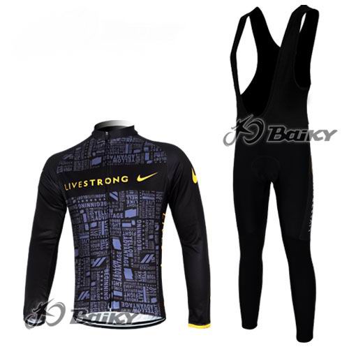 Maillot Livestrong negro larga cortas tirantes